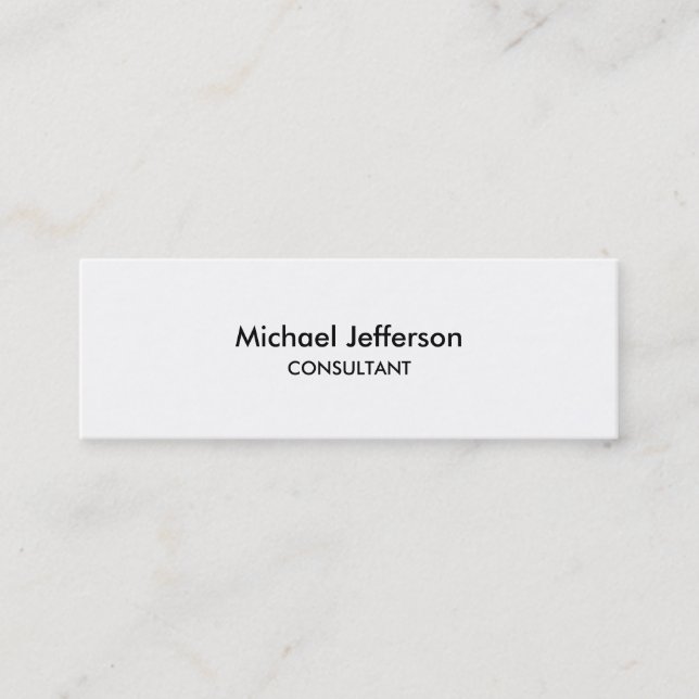 Cartão de visita profissional branco preto fino (Frente)