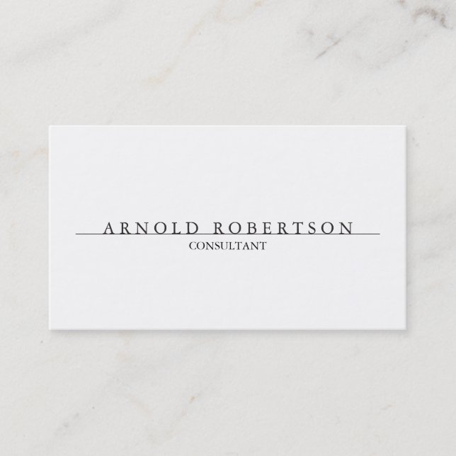 Cartão de visita profissional branco simples moder (Frente)