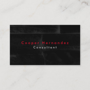 Cartão De Visita Profissional cinzento preto elegante liso simples