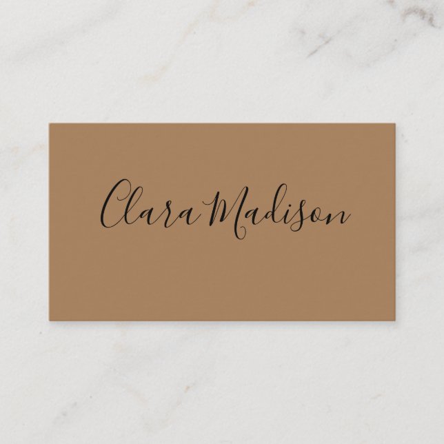 Cartão De Visita profissional clássico moderado e moderado e castan (Frente)