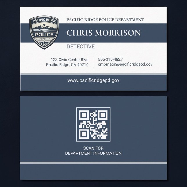 Cartão de Visita Profissional Código QR Oficial de (Criador carregado)