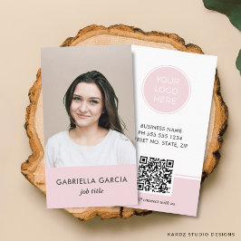 Cartão de Visita Profissional com Código QR e Logo