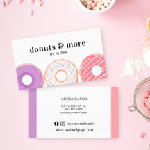 Cartão de Visita Profissional da Padaria Donut Doc
