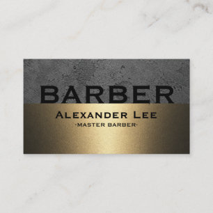 Cartão de Visita Profissional de Barbearia Preto R
