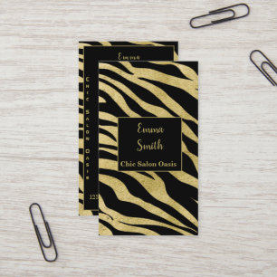 Cartão de visita profissional de beleza luxuosa