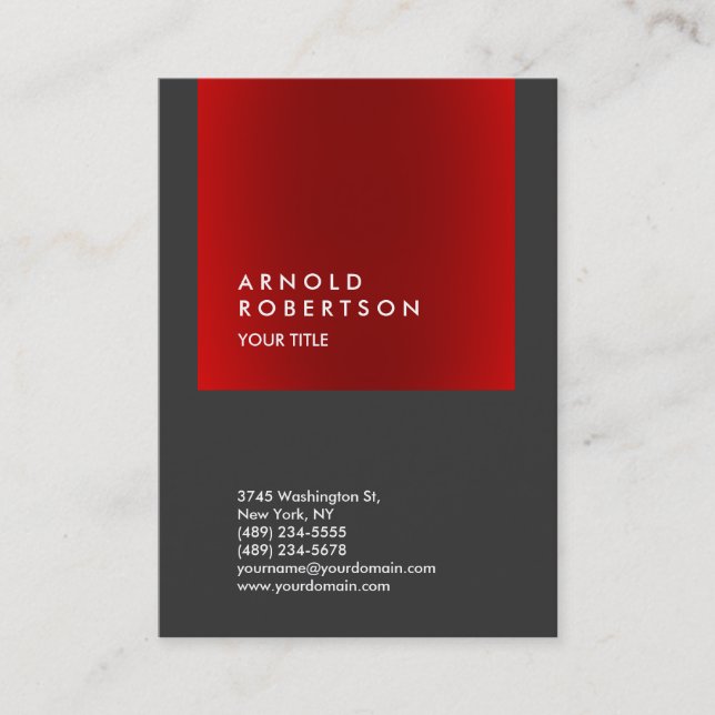 Cartão de visita profissional de Cinza de Stripe V (Frente)