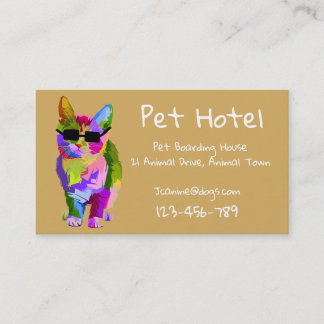 Cartão De Visita Profissional de embutimento do Pet Hotel
