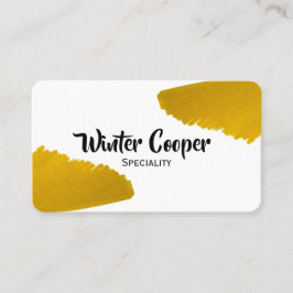 Cartão De Visita profissional de moldura de pintura dourada na moda