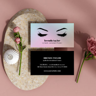 Cartão De Visita Profissional de navegação de Eyelash Holográfic