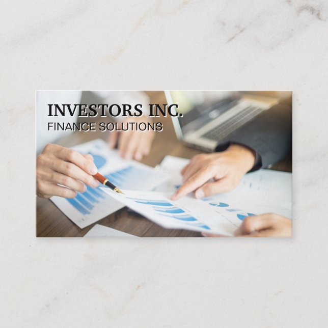 Cartão De Visita Profissional de negócios | Finanças (Frente)