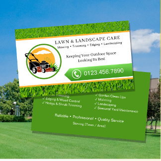 Cartão De Visita Profissional de Paisagismo e Cuidado de Jardim Emp