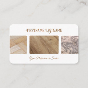 Cartão De Visita Profissional de pavimentos de madeira natural