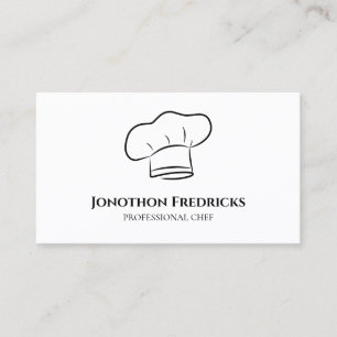 Cartão De Visita Profissional de restauração de Comidas do Chef