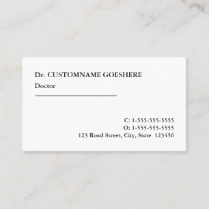 Cartão de visita profissional de saúde tradicional