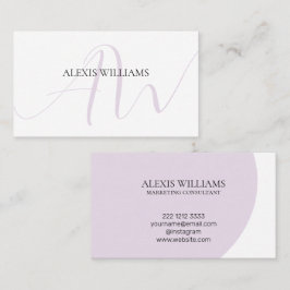 Cartão De Visita Profissional de Script Elegante Minimalista Modern