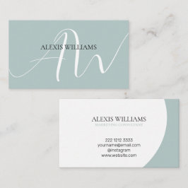 Cartão De Visita Profissional de Script Elegante Minimalista Modern