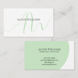 Cartão De Visita Profissional de Script Elegante Minimalista Modern