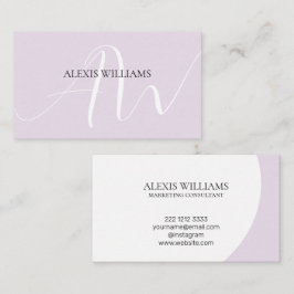 Cartão De Visita Profissional de Script Elegante Minimalista Modern