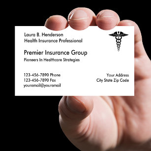 Cartão De Visita Profissional de seguros de saúde