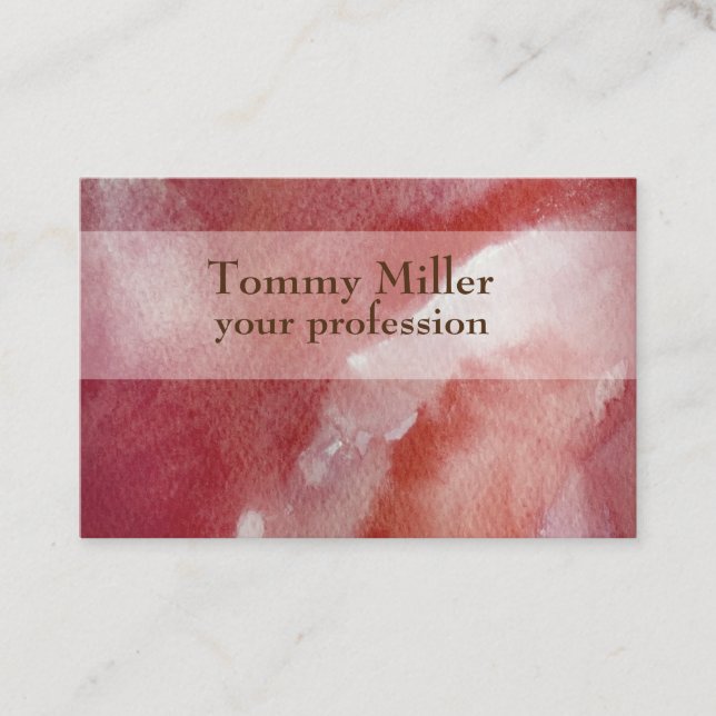 Cartão de visita profissional de tendências de aqu (Frente)