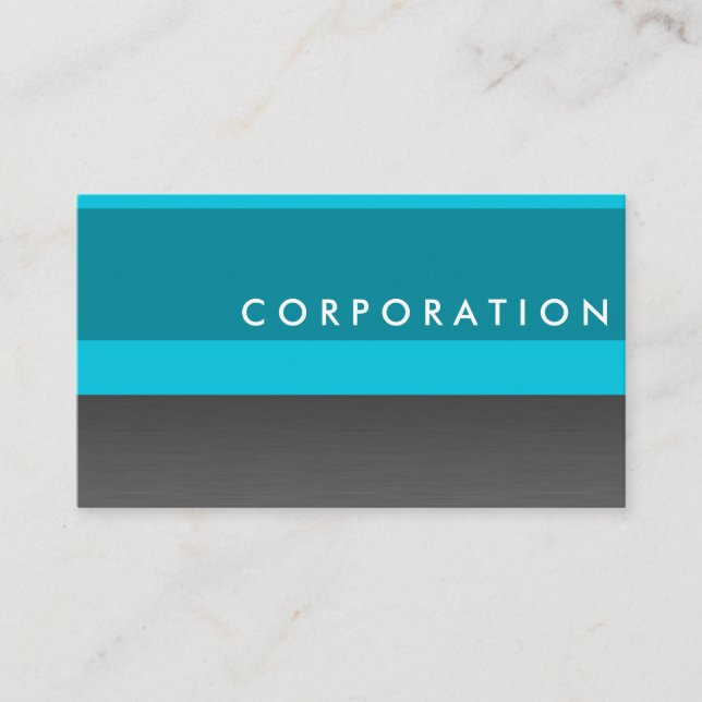 cartão de visita profissional de titânio e turques (Frente)