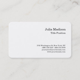 Cartão De Visita Profissional de Trendência Branca Preta e Canto Re