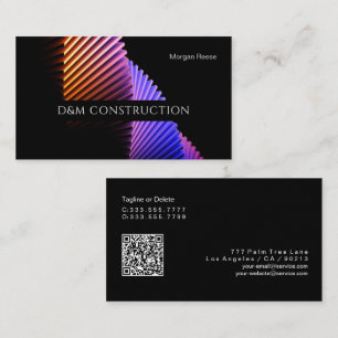 Cartão De Visita Profissional, Design inteligente, código QR