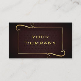 Cartão de visita Profissional Dourado de Texto do