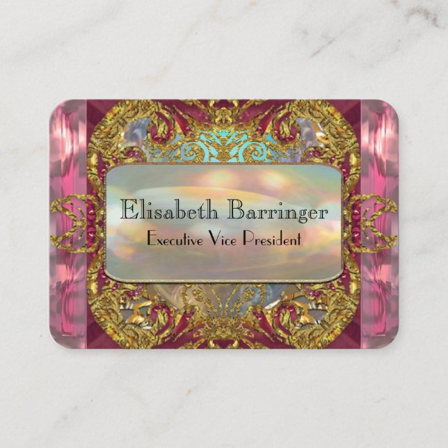 Cartão De Visita Profissional elegante da felicidade 3,5 de (Frente)