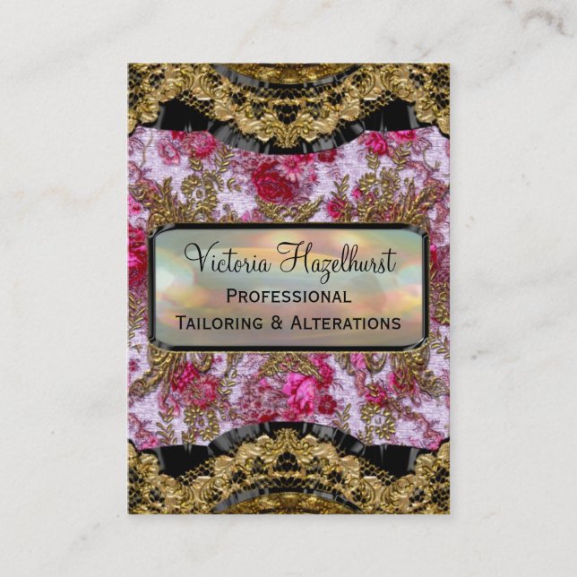 Cartão De Visita Profissional elegante da pétala de Bradfordshire (Frente)