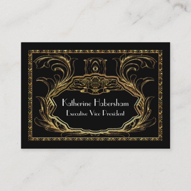 Cartão De Visita Profissional elegante de AmFlair (Frente)