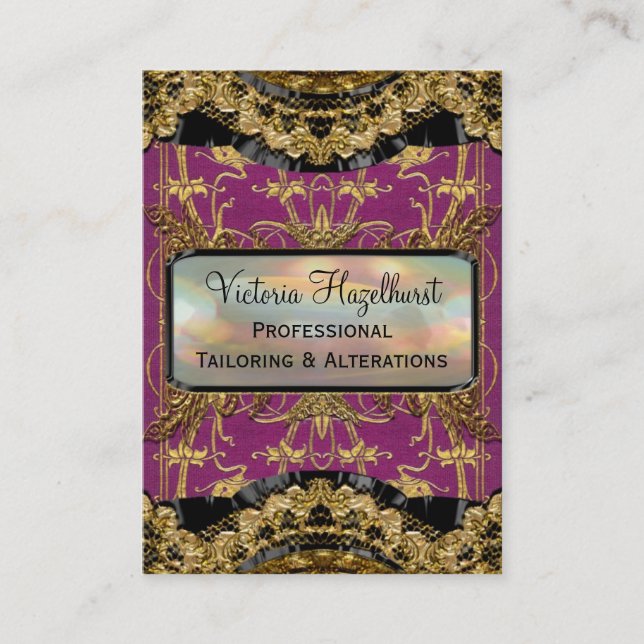 Cartão De Visita Profissional elegante de Bradfordshire Lola (Frente)