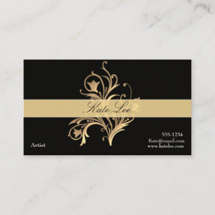 Cartão de visita profissional elegante do Flourish