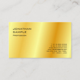 Cartão De Visita Profissional Elegante Moderno e Minimalista Faux D