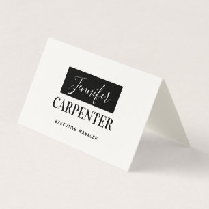Cartão De Visita Profissional elegante moderno minimalista simples
