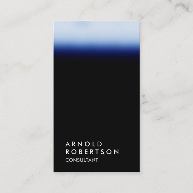 Cartão de visita profissional exclusivo preto vert (Frente)