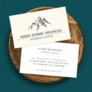 Cartão De Visita Profissional financeiro de cúpulas de montanha