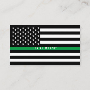 Cartão De Visita Profissional fino da bandeira americana da Linha