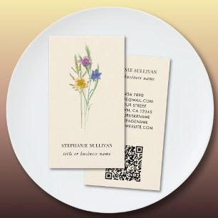 Cartão de Visita Profissional Flor Silvestre Códig