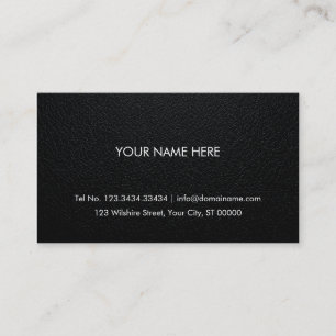 Cartão de visita profissional - fundo de couro