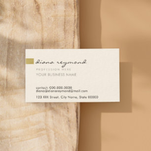 Cartão De Visita profissional liso & básico agradável