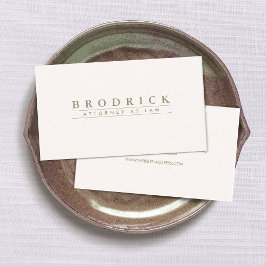 Cartão De Visita Profissional marfim tradicional elegante