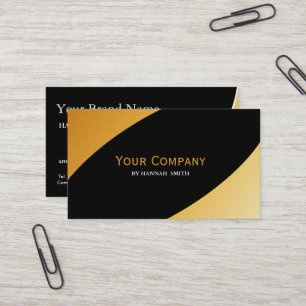 Cartão De Visita Profissional Metal Preto Ouro Moderno Elegante