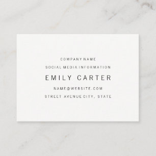 Cartão De Visita Profissional minimalista clássico