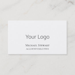 Cartão de Visita Profissional Minimalista com Logo