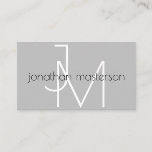 Cartão De Visita Profissional minimalista moderno do monograma
