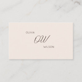 Cartão de visita profissional minimalista neutro