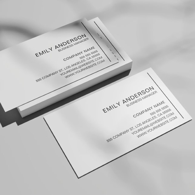 Cartão de visita profissional minimalista personal (Create your own Minimalist Professional Business Card by MINTIC DESIGN STUDIO)