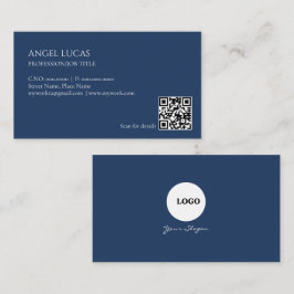Cartão de visita profissional minimalista | QR mod