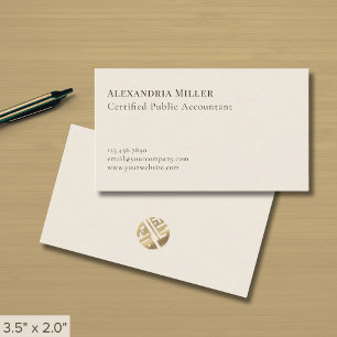 Cartão De Visita Profissional mínimo elegante